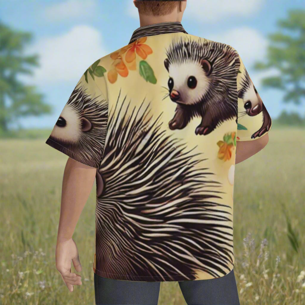 Hedgehog Aloha Hawaiians Hawaiian Shirt Reverse