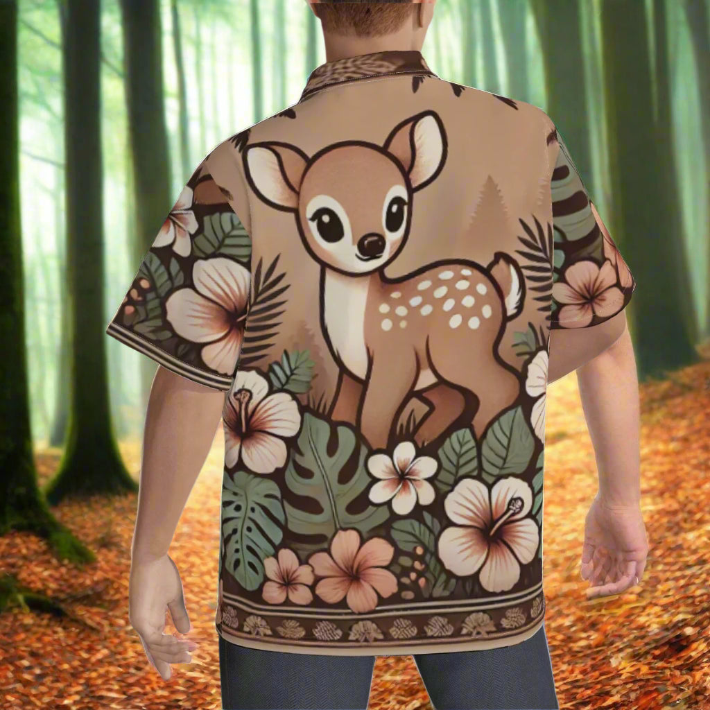 Baby Deer Aloha Hawaiians Hawaiian Shirt Reverse