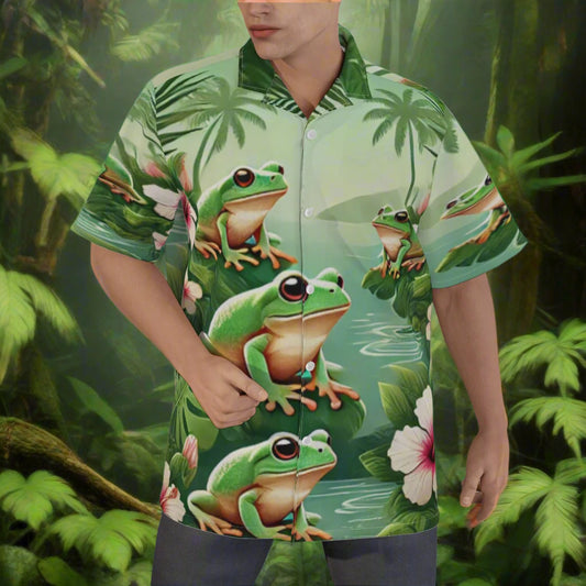 Frogs Aloha Hawaiians Hawaiian Shirt
